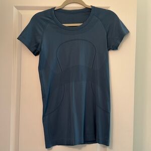 Gray Blue Lululemon Swiftly Tech Shirt